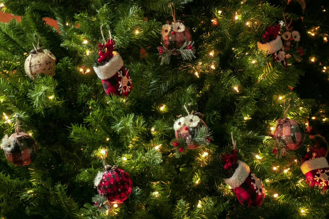 Woonkamer met panterprint kerstkussens op bank. Woonkamer met panterprint kerstkussens op bank.